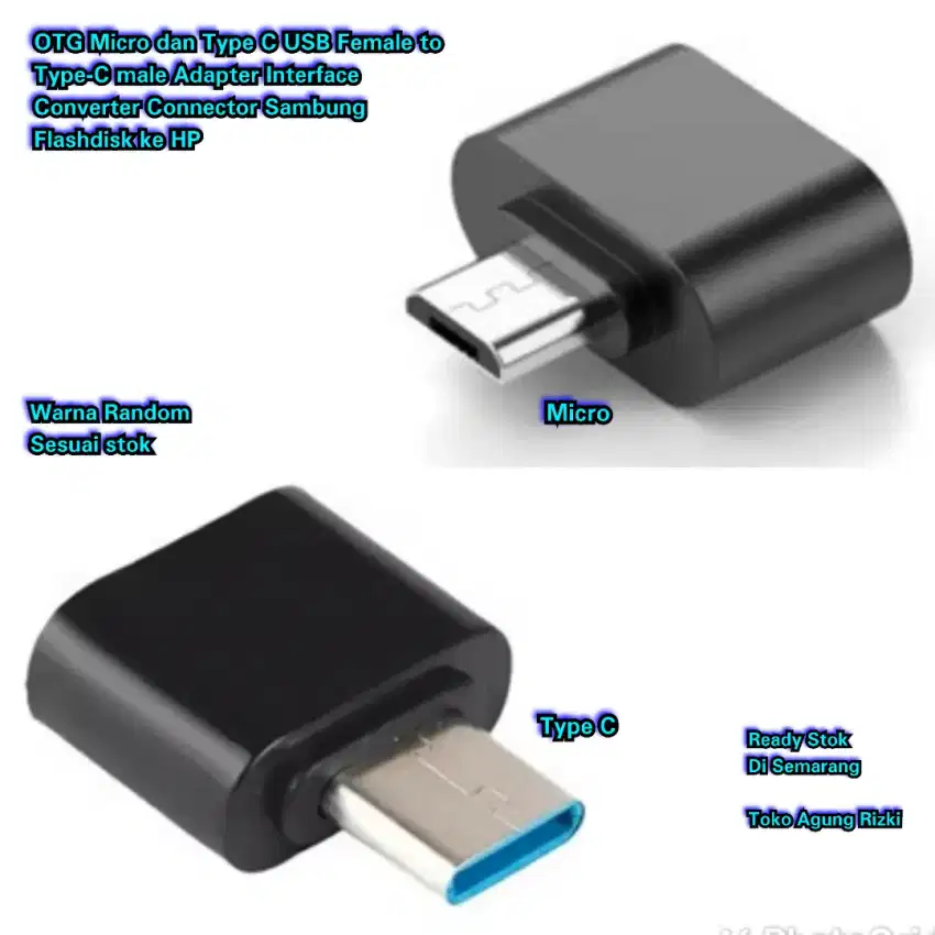 OTG Micro dan Type C USB Female to Type-C male Adapter Interface