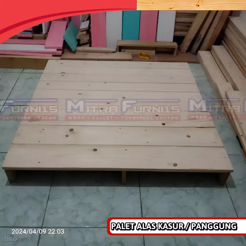 Palet kayu jati belanda 100x100x12cm -mfp08