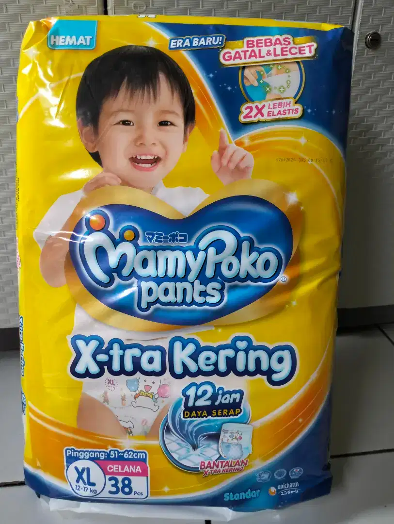 Pamper anak celana mamy poko isi 38+9 pcs XL