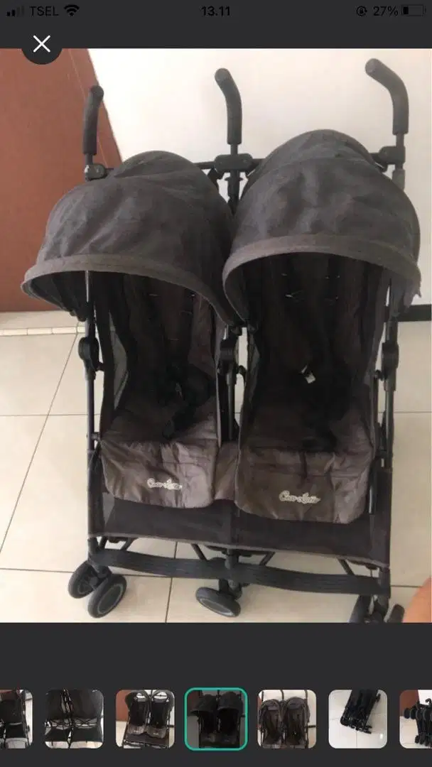 Stroller Twins Cocolate Black