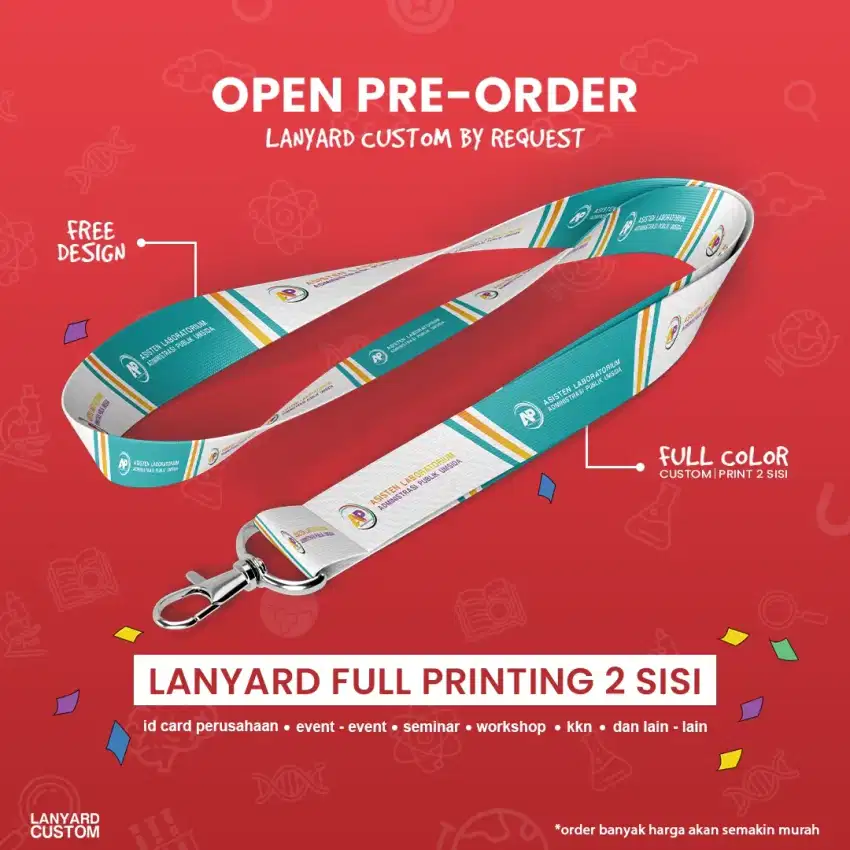 Lanyard Tali ID Card Custom by Request