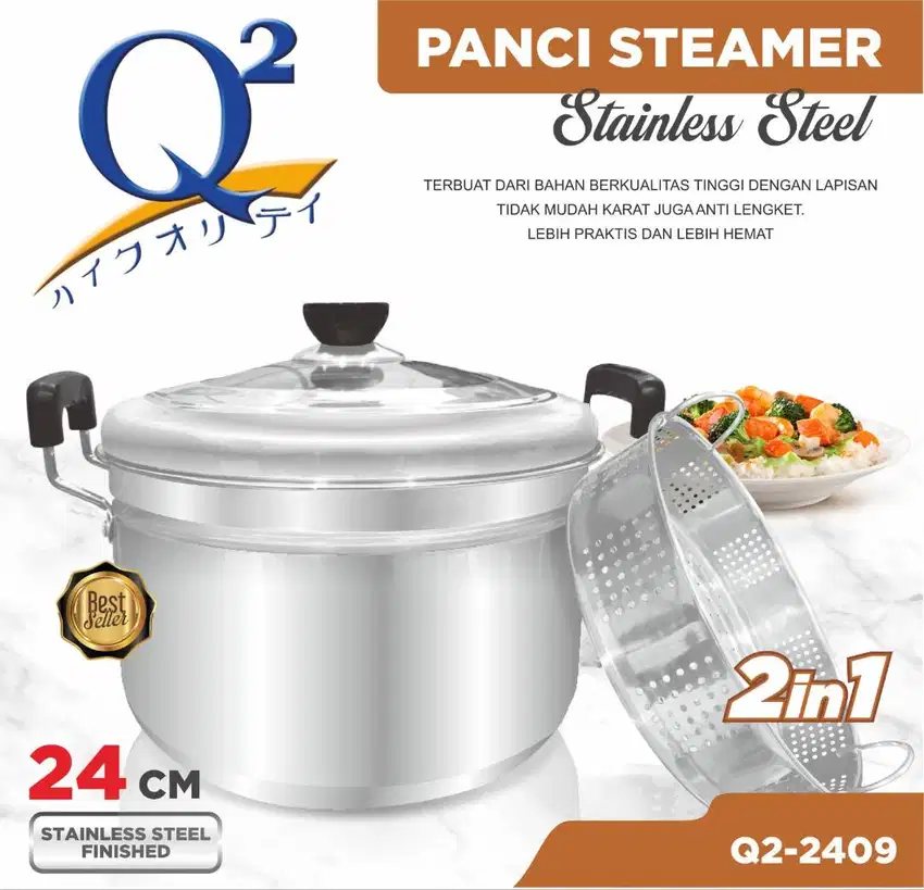 Panci Steamer 2 in 1 Q2 -2409 24 cm