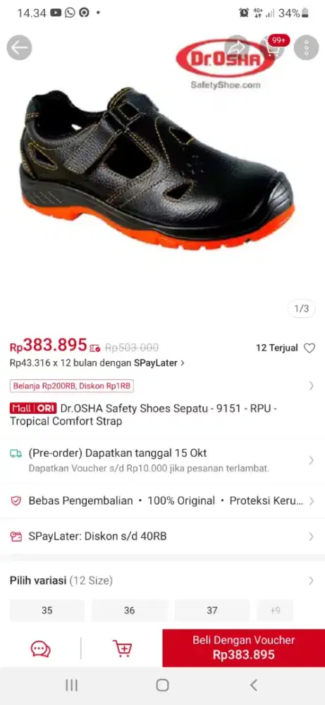 Dr.Osha Sepatu Safety Tangerang
