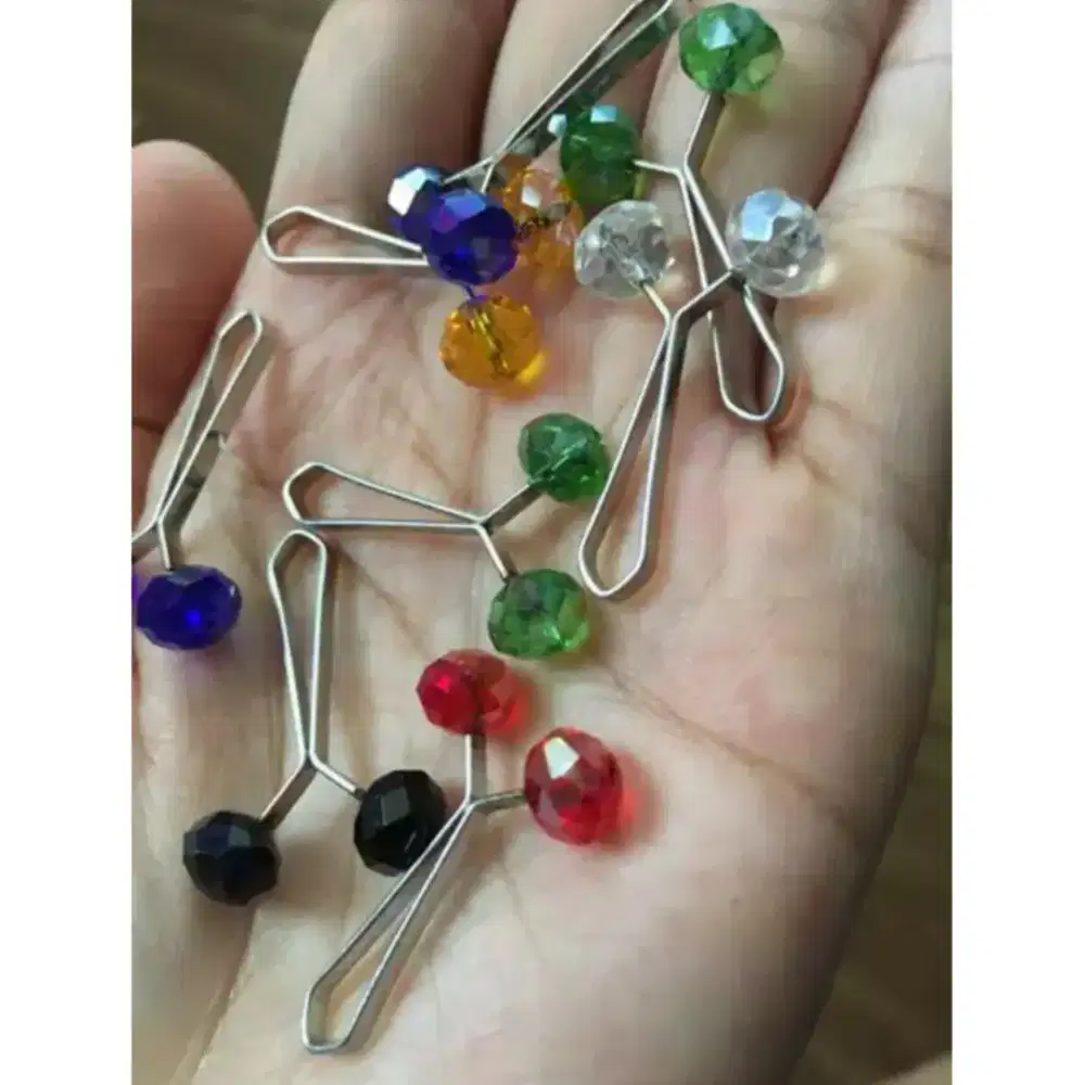 (FREE ONGKIR) KLIP JILBAB TURKI KRISTAL 11 pcs