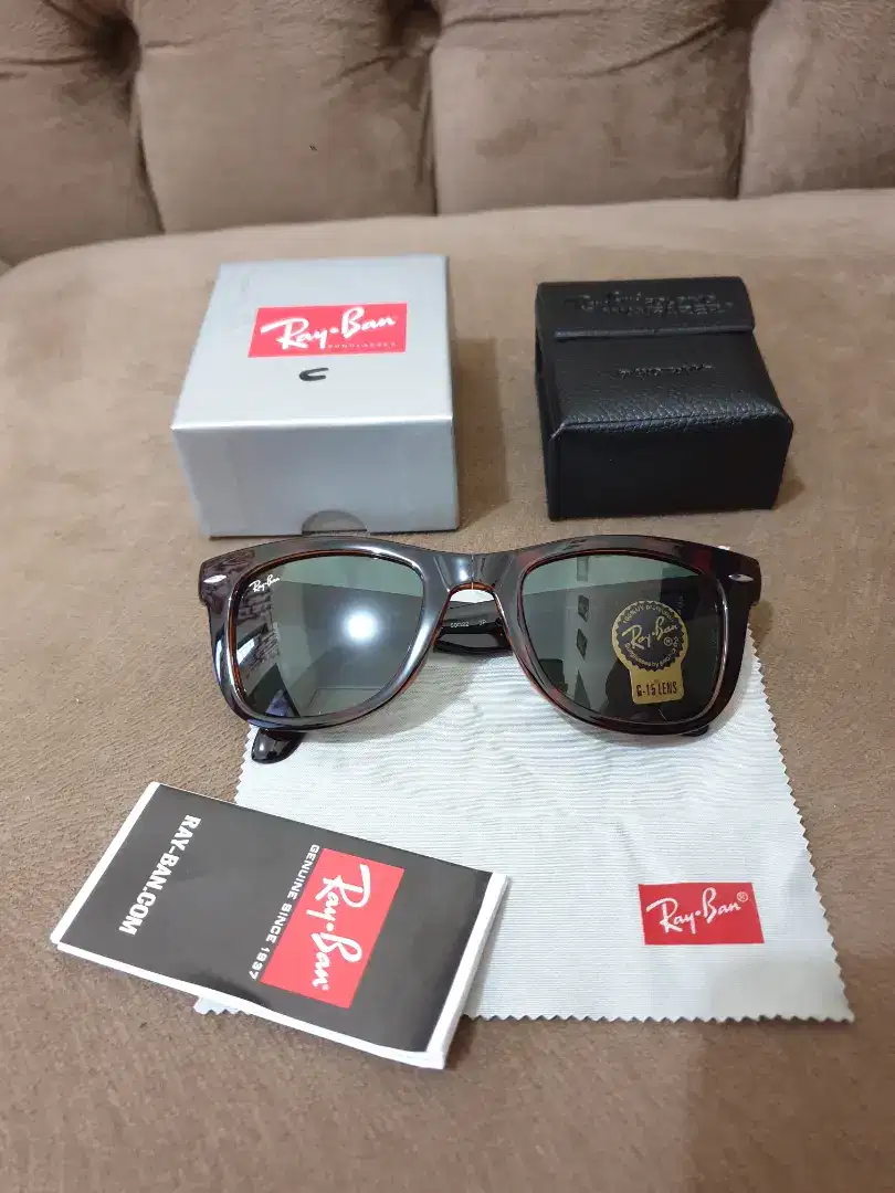 New .authentic kacamata .sunglasses ray -ban lipat coklat