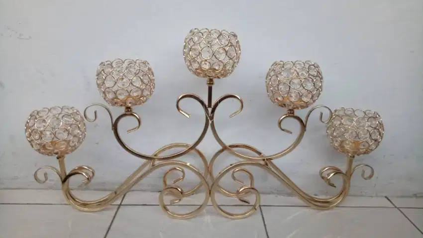 Lampu Kristal,Tempat Lentera Lilin Untuk aksesoris dekorasi