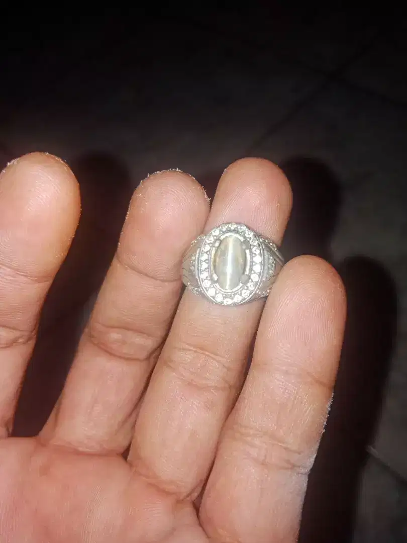 Cincin batu akik mata kucing Srilanka