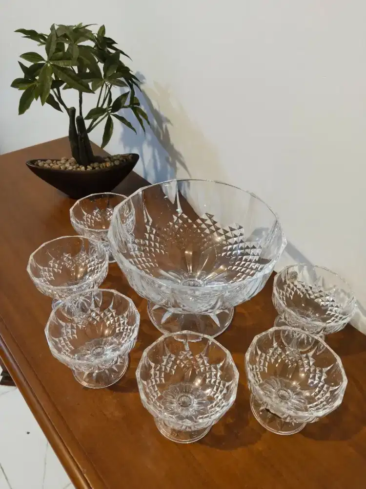 Set Bowl Crystal d'Arques + Gelas lebar