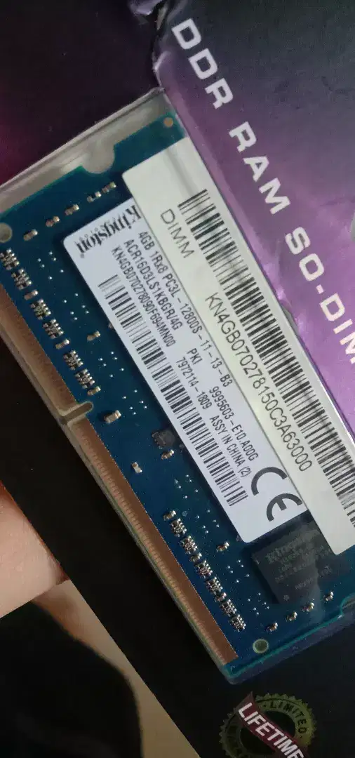 Ram kingstone ddr3 4gb 13800s sodimm