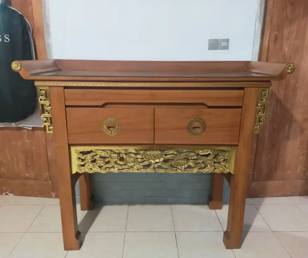 Meja Kayu Jati -  Tinggi 128 centi,L 174,P 62