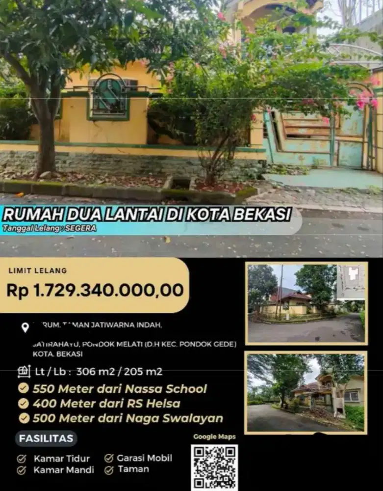 Dijual Rumah Taman Jatiwarna Indah Jatirahayu