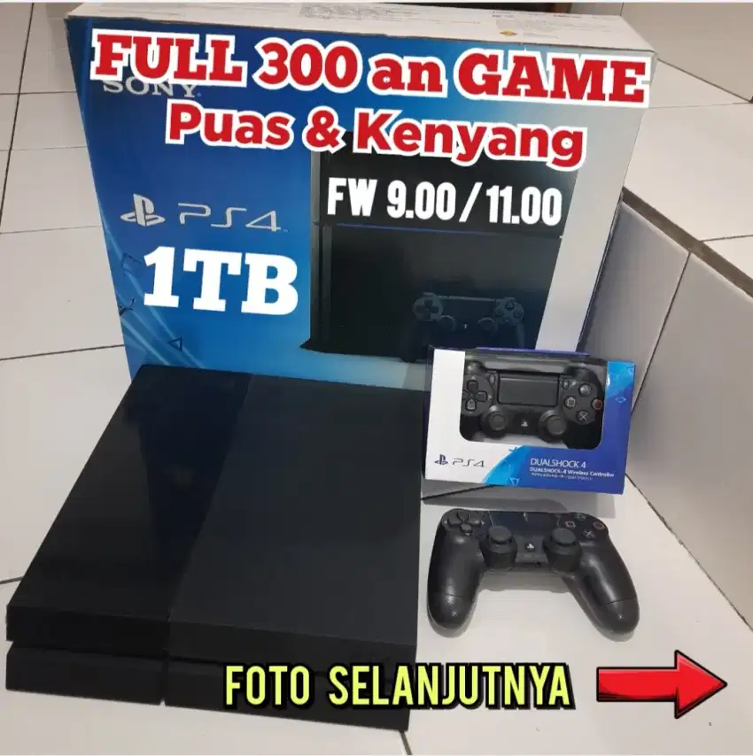 PS4 1TB FULL 300 an GAME PUAS DAN KENYANG Terjangkau