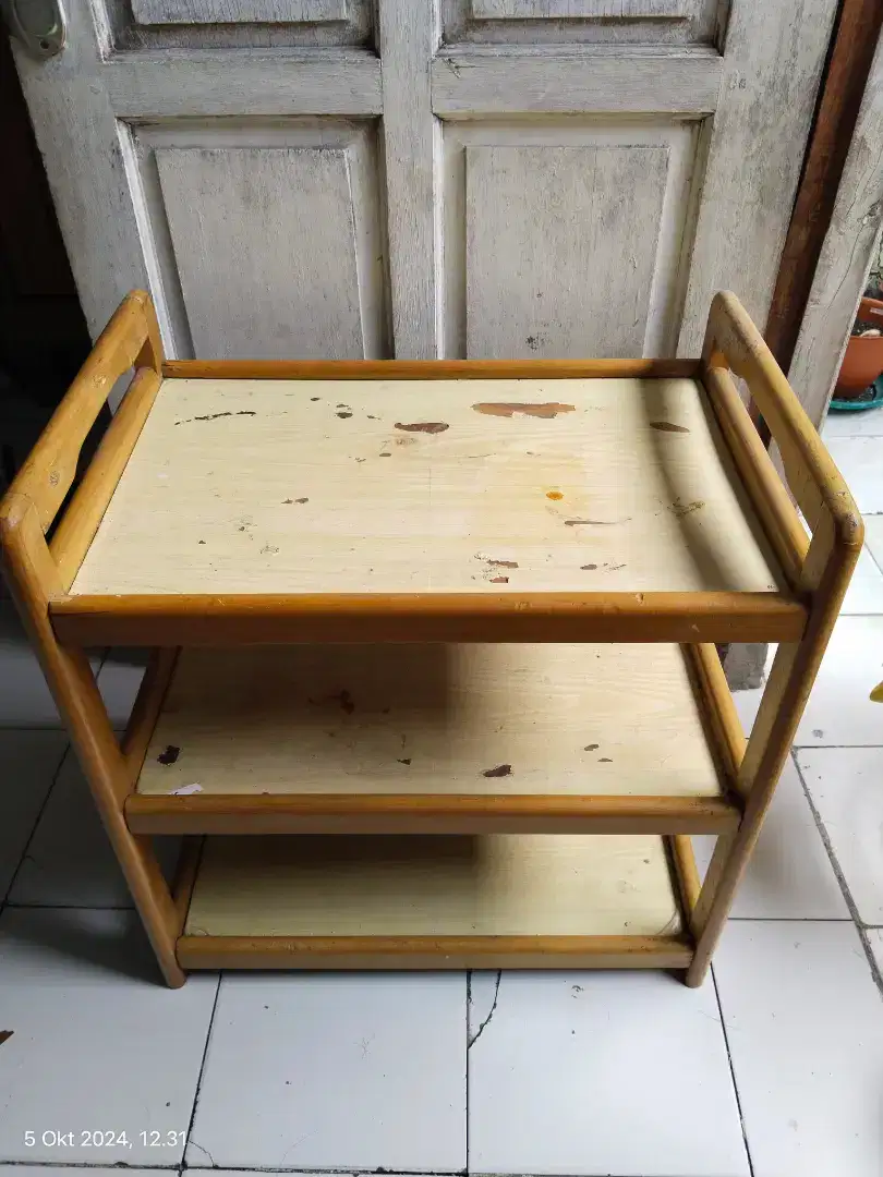 Rak kayu jati belanda. Rak susun. Rak serbaguna. Rak elegant. Rak buku