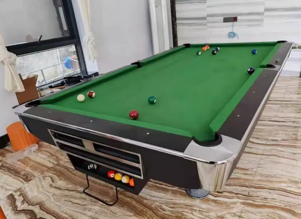 Billiard Table bilyar pooltable biliard 9ft full set aksesoris bermain