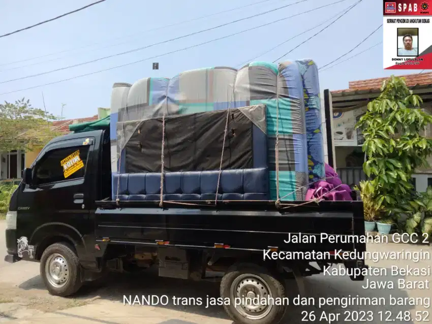 Mobil pick up pindahan kontrakan