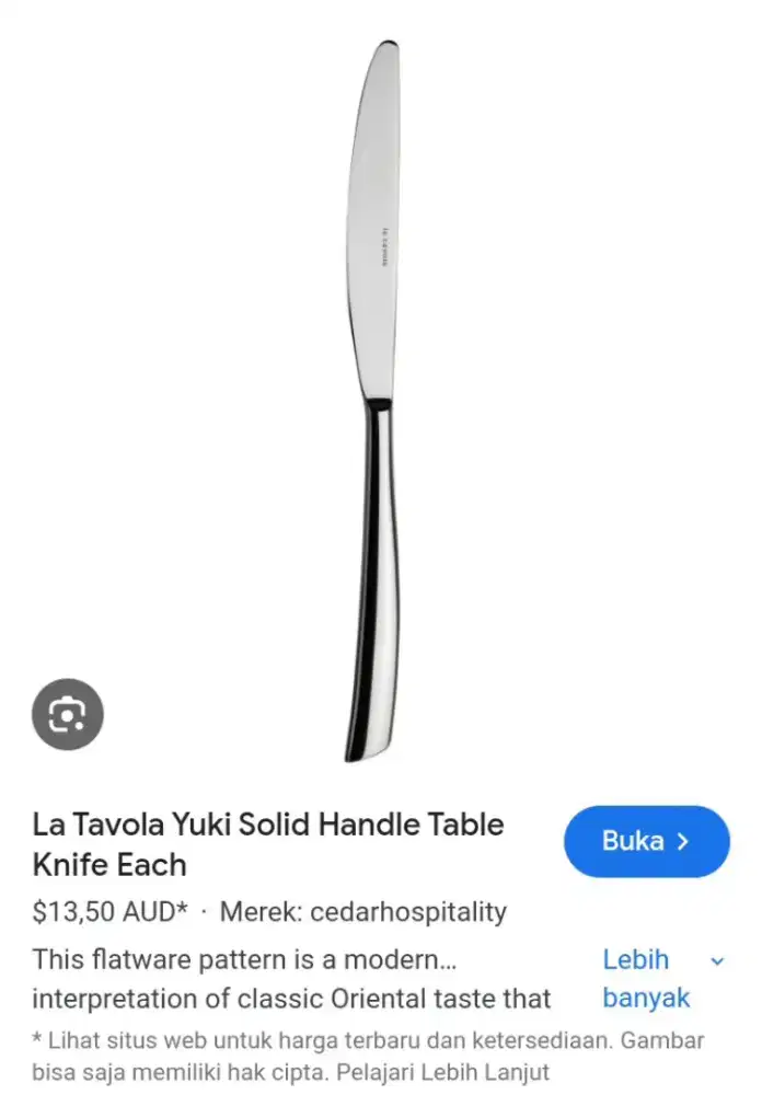 Table knife stainless steel  Yuki La Tavola