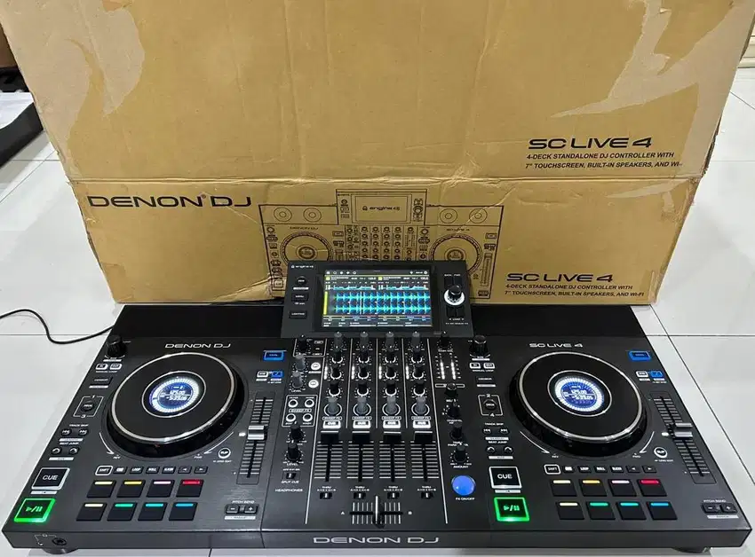 Alat DJ Denon SC Live 4 Touchscreen Fullset Box Like Pioneer XDJ CDJ