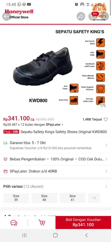 King's Sepatu Safety KWS 800X