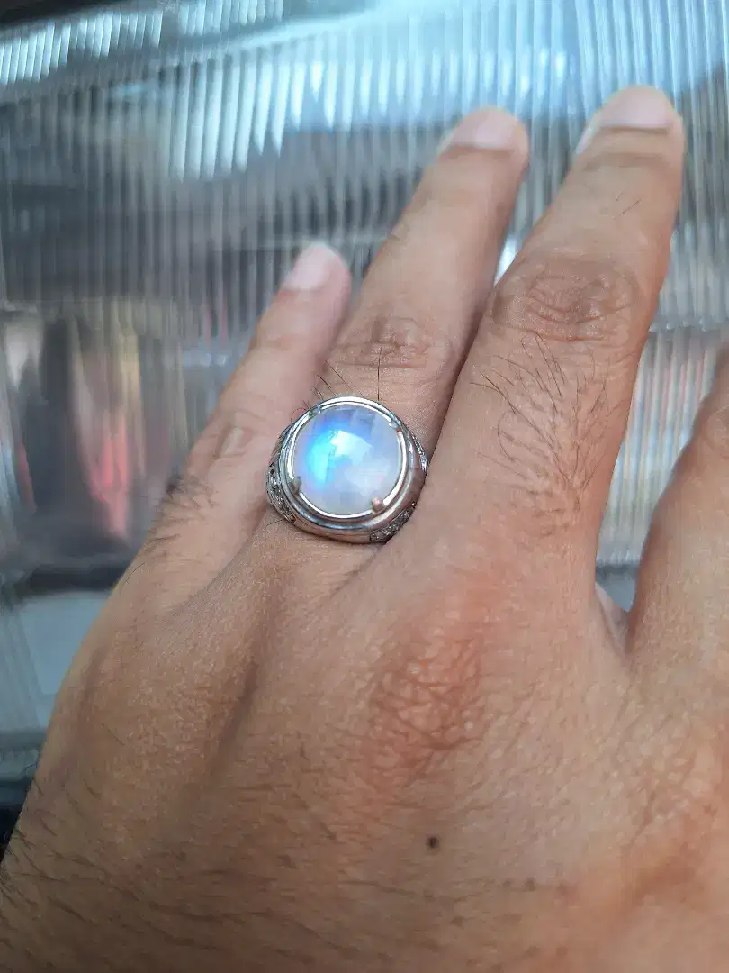 Moonstone ring perak