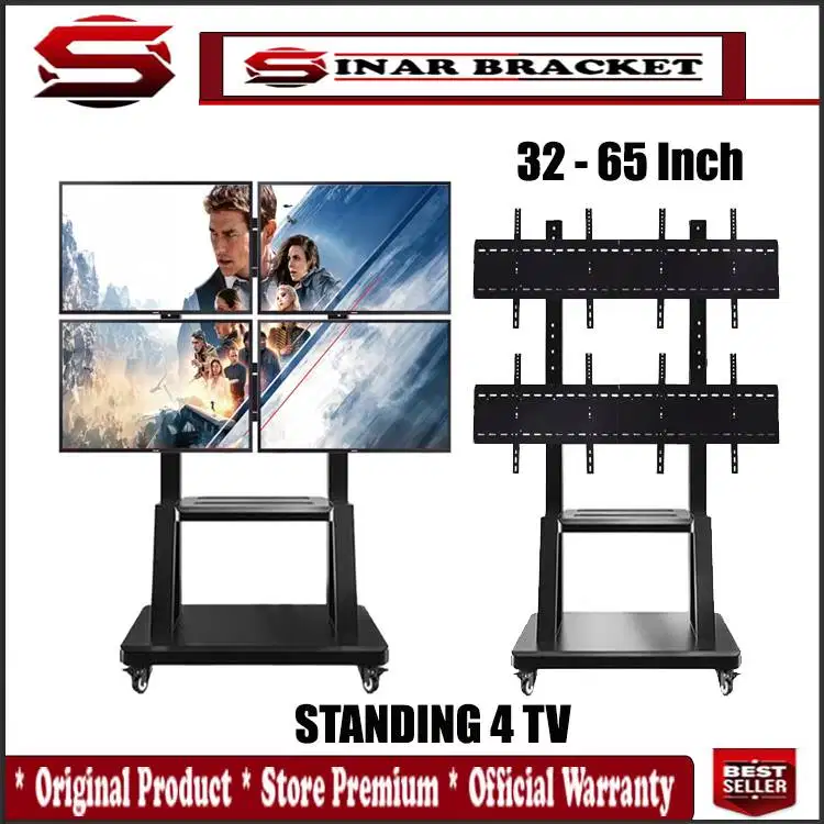 bracket braket tv standing 4 tv untuk ukuran 32,43,50,55,60,65 inch BR