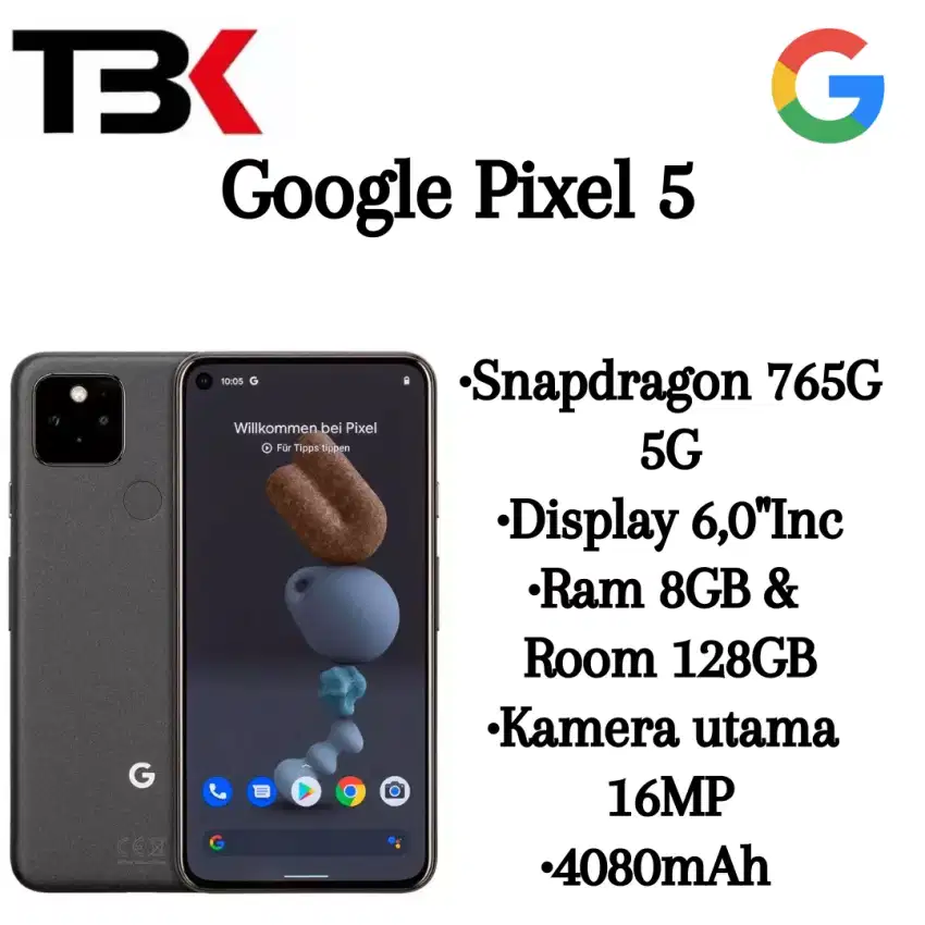 Google pixel 5 8/128GB Ori Second sinyal aktif permanen