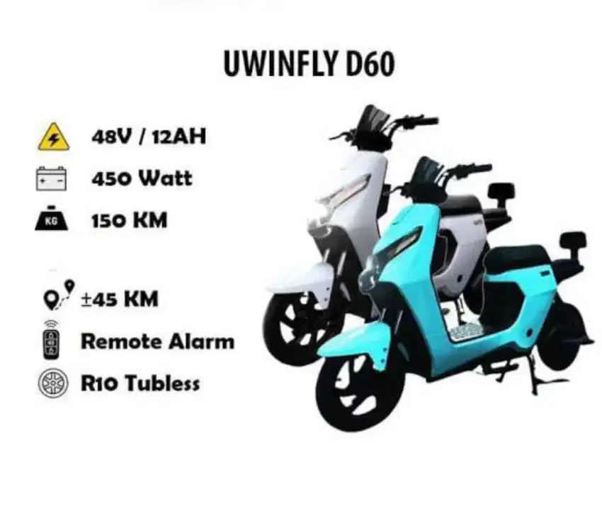 Sepeda Listrik Uwinfly D60 Baru Ready stok