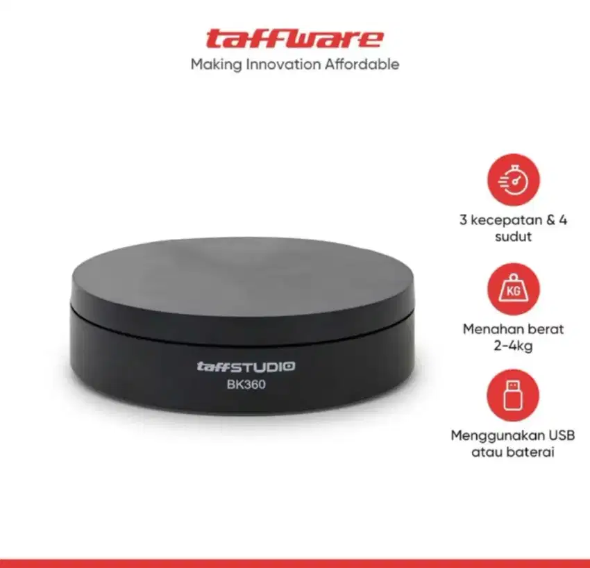 TaffSTUDIO Alas Putar Fotografi Rotating Display Stand Base Mirror