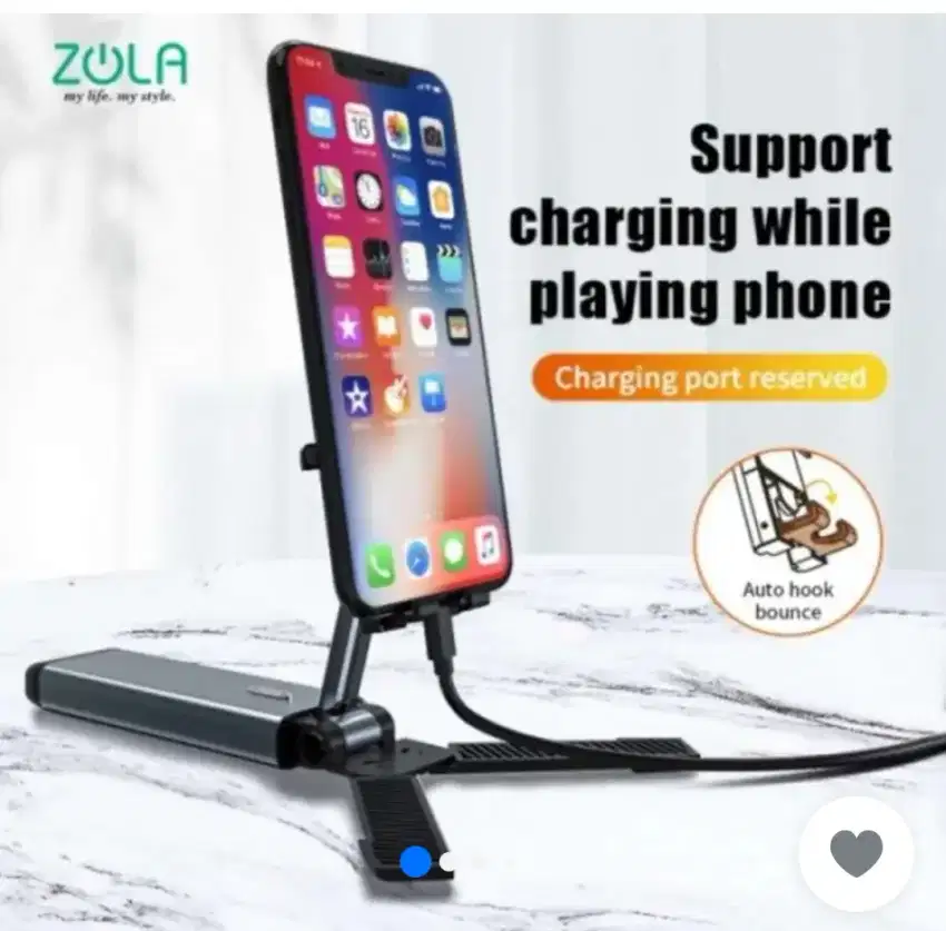 Zola fully trifold foldable desktop stand for universal smartphone