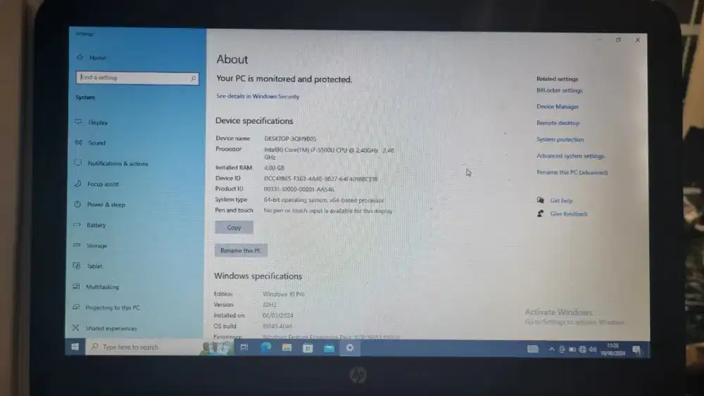 Laptop HP TPN-C125 Core i7 Gen 5 (Siap Pakai)