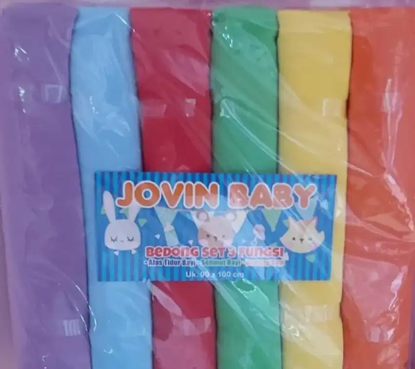 Bedong baby Jovin polos 6 pcs