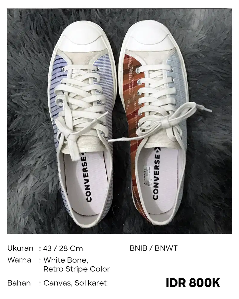 CONVERSE - Jack Purcell Beyond Retro Stripe Low Top 43