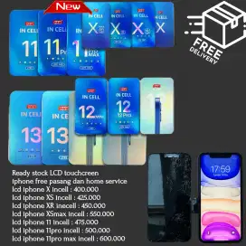 lcd iphone new free pasang dan home service