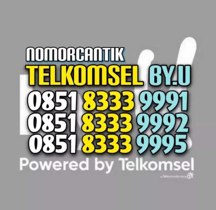 (GRATIS ongkir, bisa COD) nomor CANTIK kartu TELKOMSEL By.U HOKI RAPI