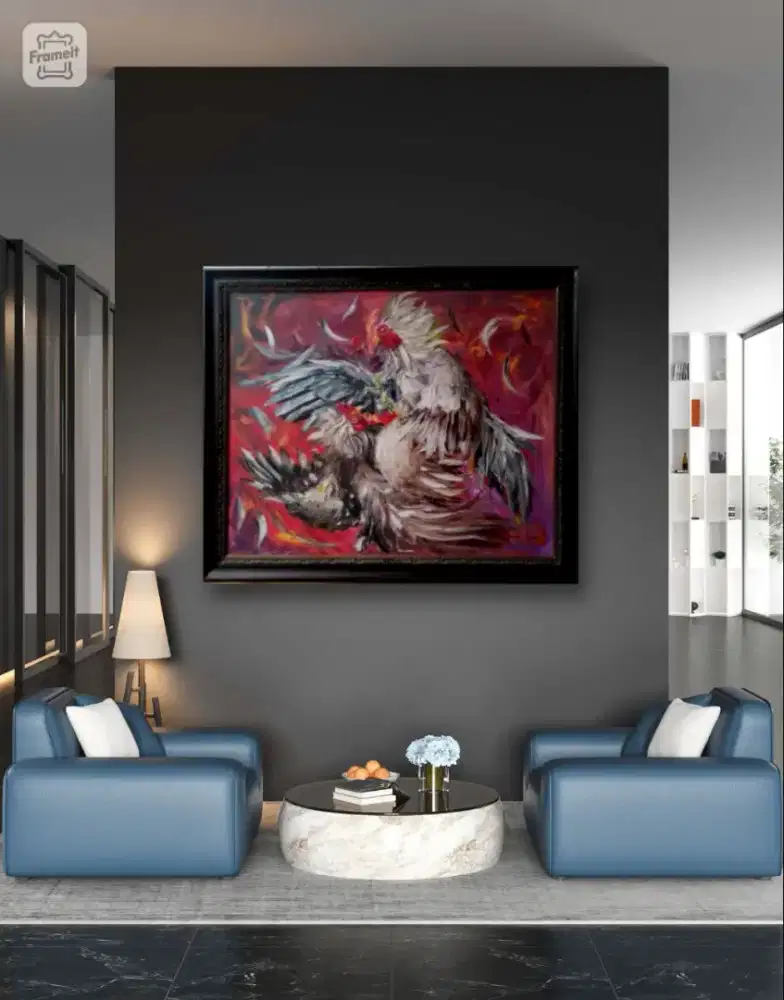 Lukisan palet timbul dekoratif