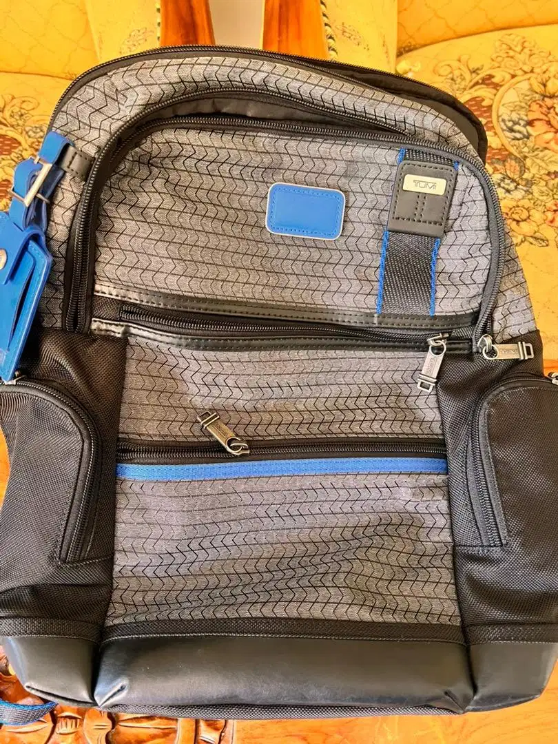 Tas tumi parrish bagpack canvas grey blue