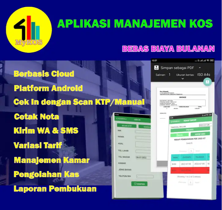 Software Aplikasi Kost Penginapan MYKOS