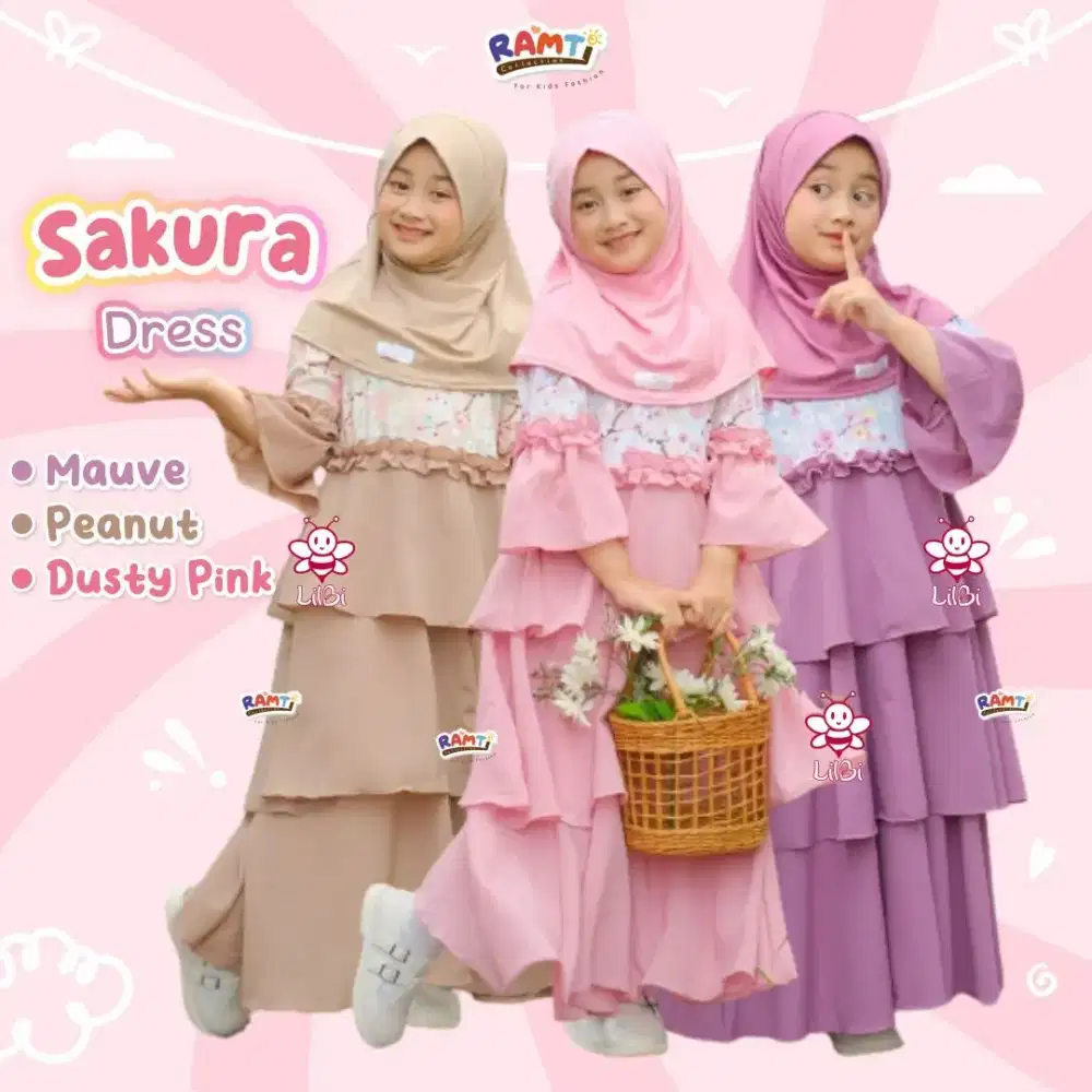 Sakura Dress Anak Kekinian
