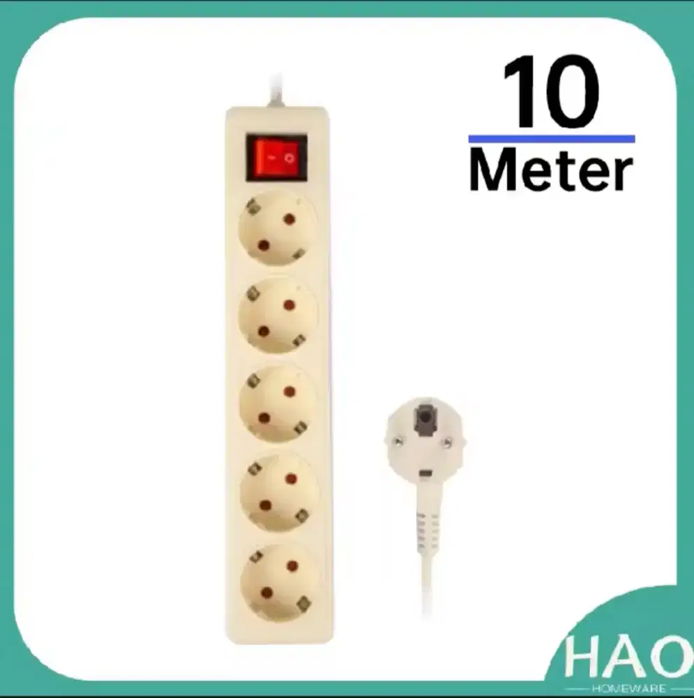 Stop kontak 5 lubang kabel 10m