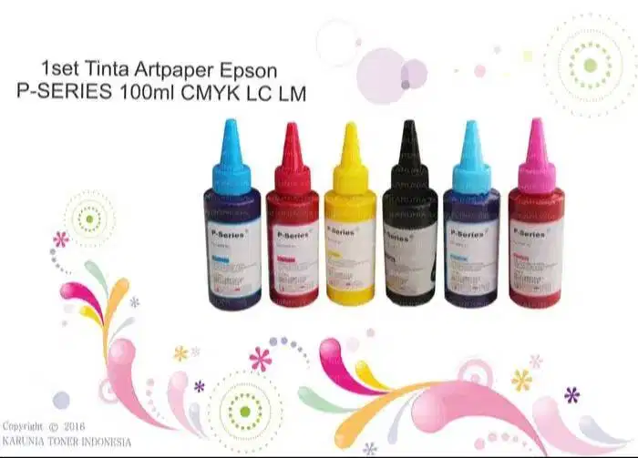 1set Tinta Artpaper Epson P-SERIES 100ml CMYK LC LM Berkualitas