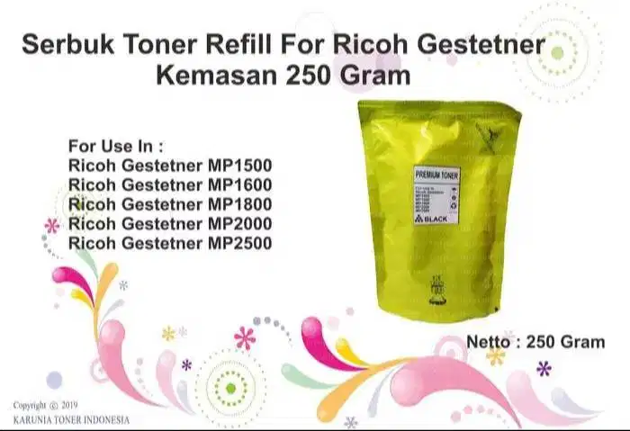 Toner Refil Ricoh Gestetner Mp2000le, Mp1800le, Mp1600le Berkualitas