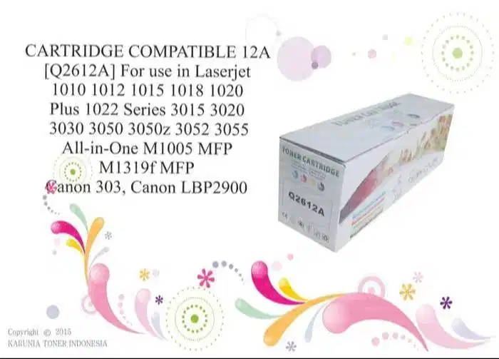 Catridge Compatible 1010 / 1020 (Q2612A) Berkualitas