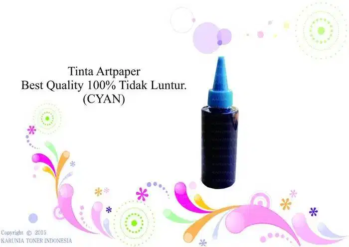 Tinta Artpaper Best Quality 100% Tidak Luntur. (CYAN) Berkualitas