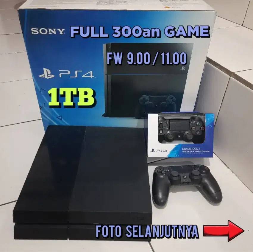 PS4 1TB FULL 300 an GAME PUAS DAN KENYANG Murah Terjangkau