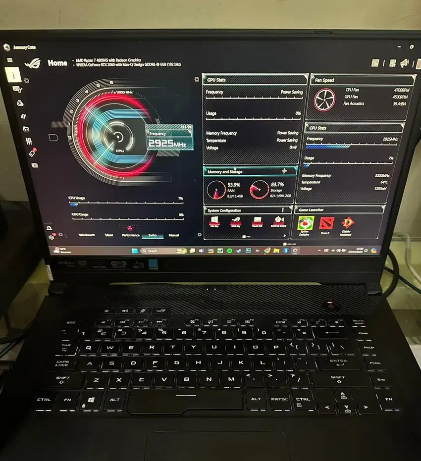Jual Rugi/Cepat Laptop ASUS ROG Zephyrus Ryzen 7 - SSD 1TB - RTX2060