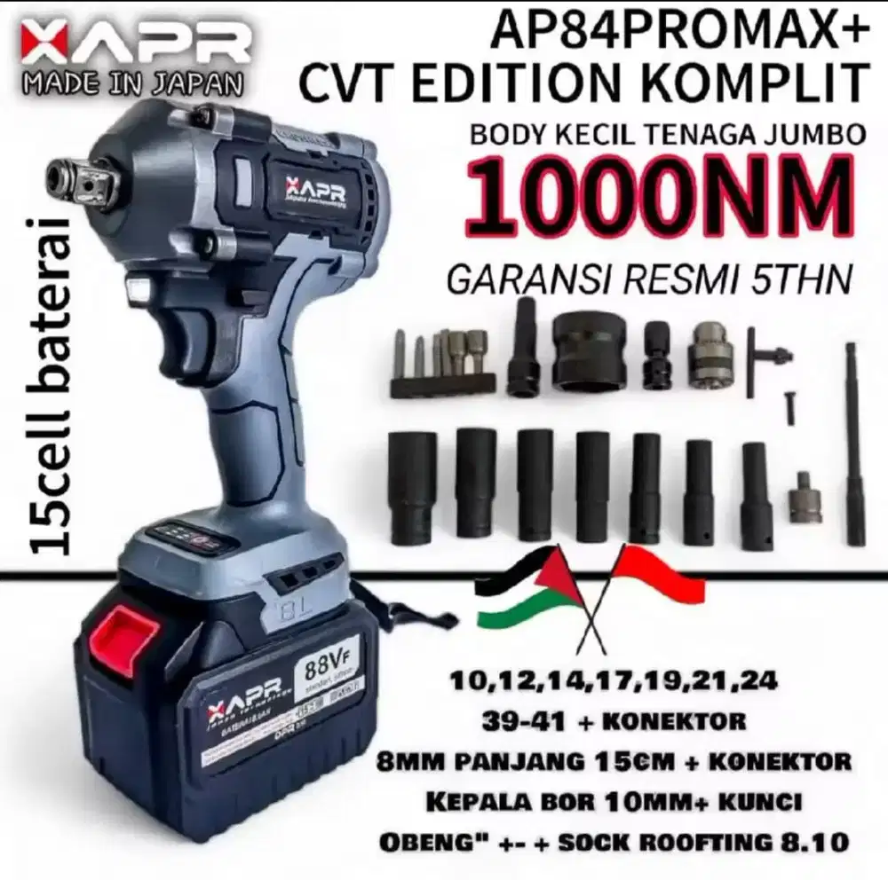 Impact wrench APR torsi 1000 NM fre ongkir