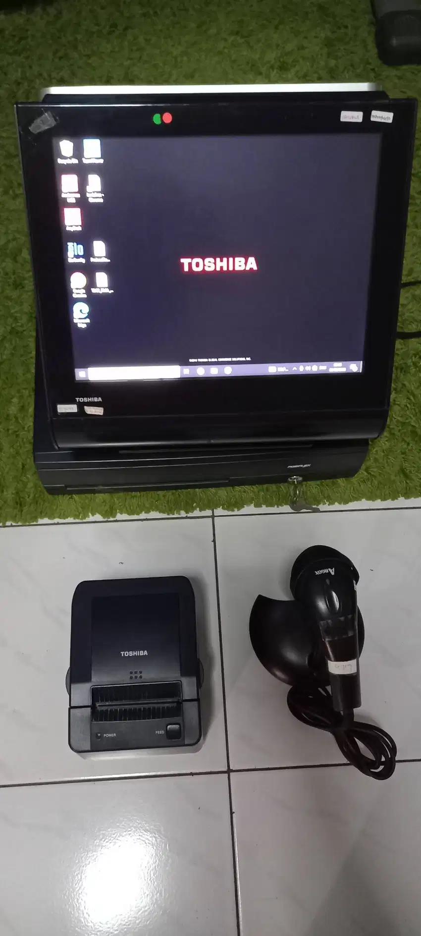 Komputer Kasir POS Toshiba TGCS Double Screen + Printer Scanner Cash B
