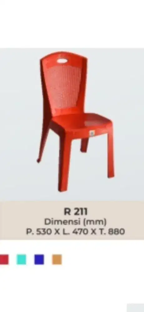 Kursi plastik napoli