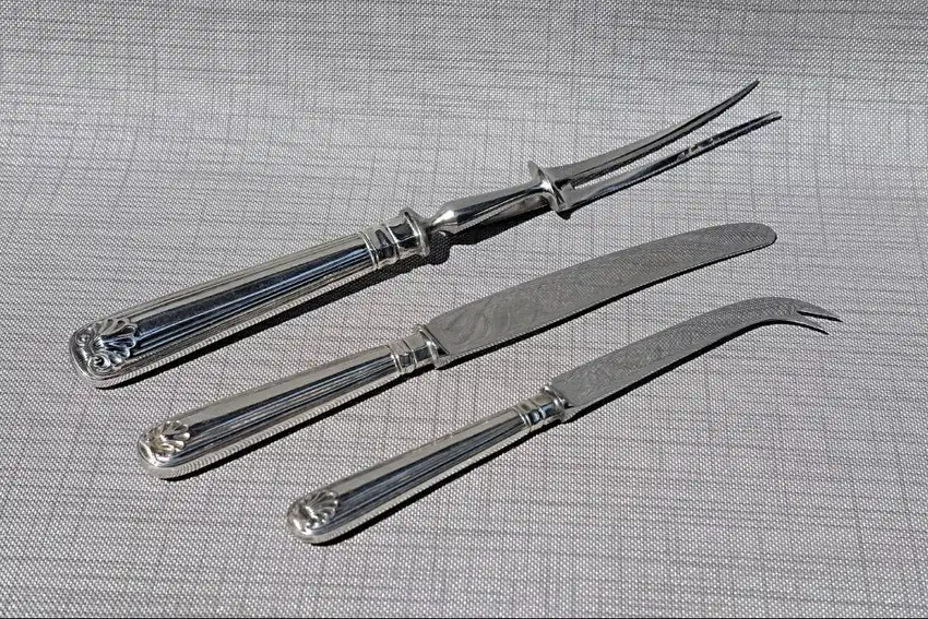 Carving set 1977 English Sterling Silver Cooper Bros & Sons kolektor i