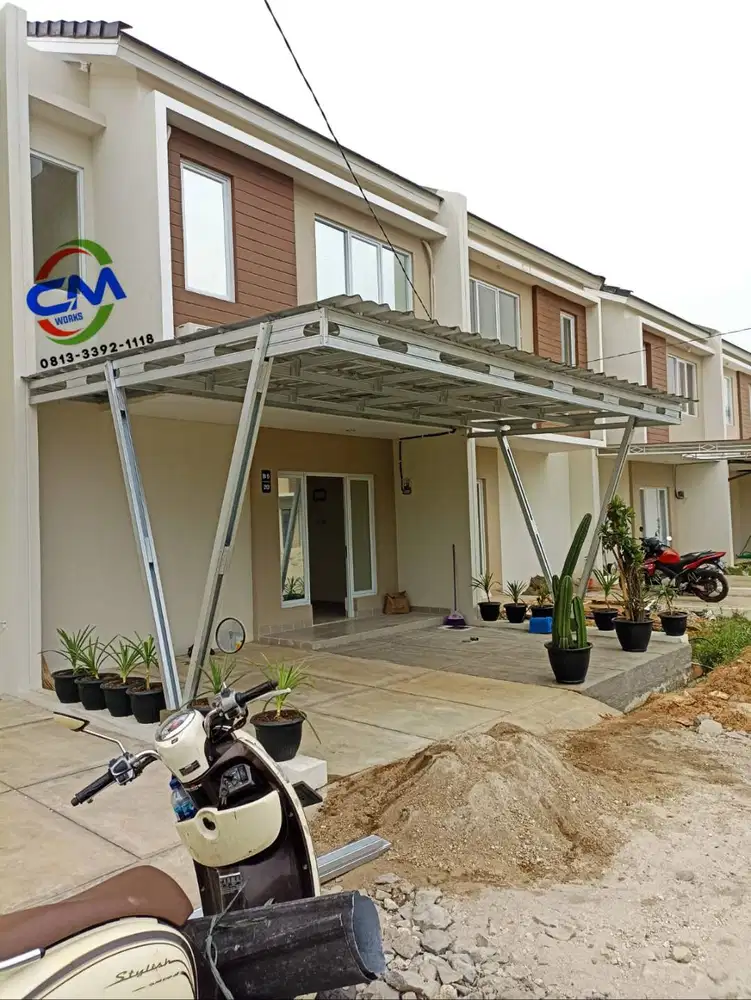 KANOPI BAJA RINGAN ATAP SPANDEK GALVALUM ALDERON TRANSPARAN SOLARTUFF