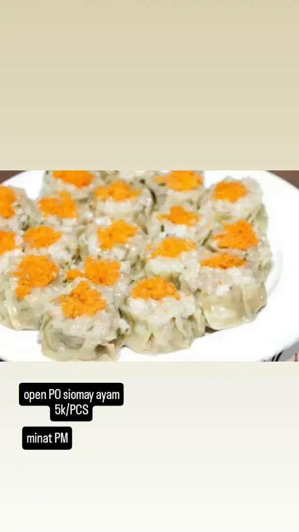 open PO siomay ayam & gohyong babi & gohyong ayam